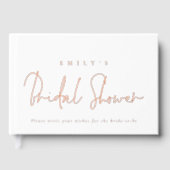 Minimalistische Script Bruiloftsborrel Gastenboek (Voorkant)