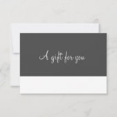 Minimalistische script cadeaubon (Voorkant)