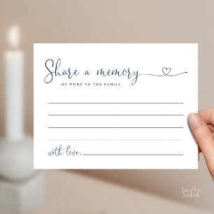 Minimalistische Script Deel een Herinnering Rouwka Briefkaart