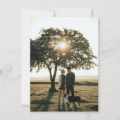 Minimalistische script foto save the date kaart (Achterkant)