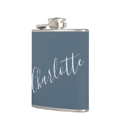 Minimalistische script gepersonaliseerde naam donk heupfles (Links)