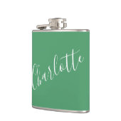 Minimalistische script gepersonaliseerde naam Kell Heupfles (Links)