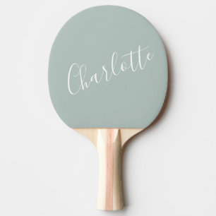 Minimalistische script gepersonaliseerde naam stof tafeltennisbatje