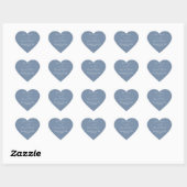 Minimalistische script kalligrafie stoffig blauwe hart sticker (Vel)