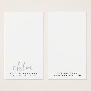 Minimalistische Script naam sieraden ontwerper Visitekaartje