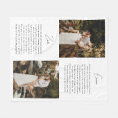 Minimalistische script Passen getrouwd Foto bruilo Fleece Deken (Voorkant (Horizontaal))