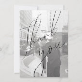 Minimalistische script platte foto dankkaart kaart (Voorkant)