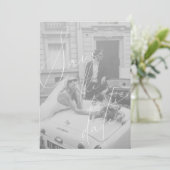 Minimalistische script platte save the date kaart (Staand voorkant)