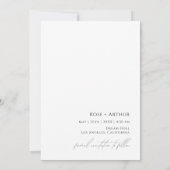 Minimalistische script platte save the date kaart (Achterkant)