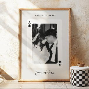 Minimalistische Script Schoppen Aas Koppel Foto Poster