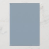 Minimalistische Script Slate Grey bruiloft recepti Menu (Achterkant)