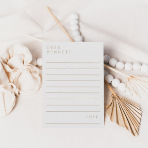 Minimalistische Script Time Capsule Baby shower Ka Kaart