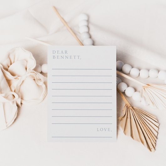 Minimalistische Script Time Capsule Baby shower Ka Kaart