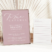 Minimalistische Script Time Capsule Baby shower Ka Kaart