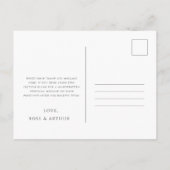 Minimalistische Script Trouw Dankkaartje Briefkaart (Achterkant)