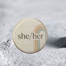 Minimalistische She/Her Voornaamwoord LGBTQ Pride