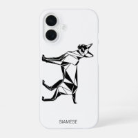 Minimalistische Siamese Kat Geometrische iPhone / 