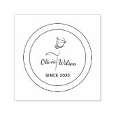 Minimalistische Signature Line Art Brand Logo Zelfinktende Stempel (Design)