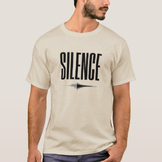 Minimalistische 'Silence' Bold Typography Design T-shirt