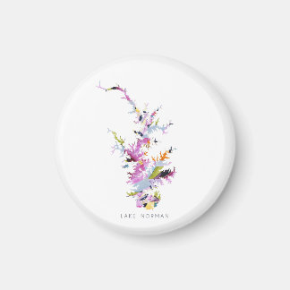 Minimalistische Silhouette Map Magnet Lake Norman Magneet