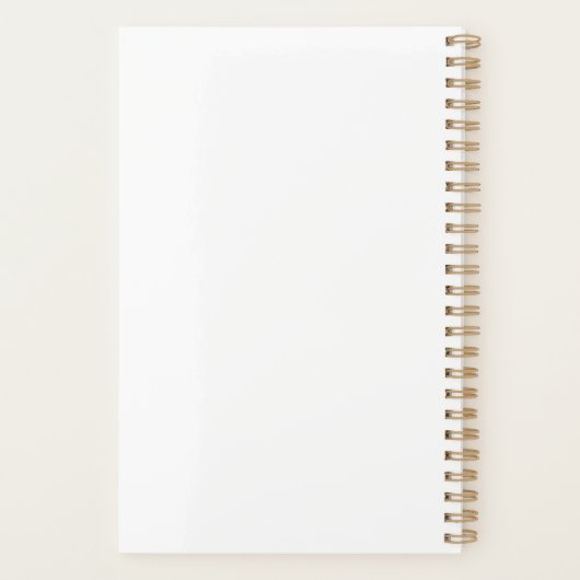 Minimalistische Simple White Monogram Name 2023 Pl Planner (Achterkant)