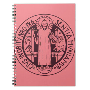 Minimalistische Sint-Benedictusmedaille Symbool Ku Notitieboek