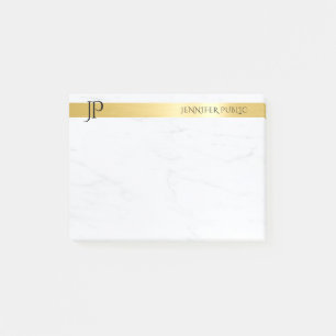 Minimalistische Sjabloon Goud en Marmer Elegant Mo Post-it® Notes