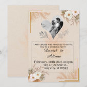 Minimalistische Sjabloon voor het uitnodigen van e Kaart (Voorkant / Achterkant)