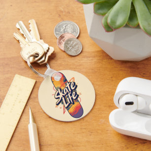 Minimalistische Skateboard Sleutelhanger -Skate Li