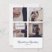 Minimalistische Sketched Love Swans bruiloft Bedankkaart (Voorkant)