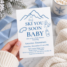 Minimalistische Ski You Soon Blauwe Jongen Babybor