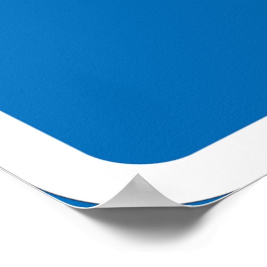 Minimalistische skilift symbool met blauwe rand poster (Hoek)