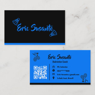 Minimalistische slanke blauw zwart vet elektrische visitekaartje