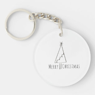 Minimalistische Sleutelhanger voor kerstboomkunst 