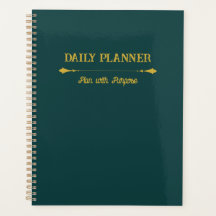Minimalistische Smaragd Gouden Planner