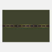 Minimalistische Smaragd Zwart en Goud Geometrisch Inpakpapier Vel (Voorkant 3)