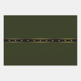 Minimalistische Smaragd Zwart en Goud Geometrisch Inpakpapier Vel