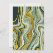 Minimalistische smaragdgroen en goud 18e verjaarda kaart (Achterkant)