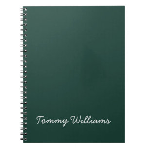 Minimalistische smaragdgroene professionele eenvou notitieboek