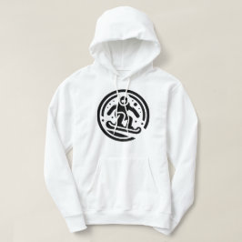Minimalistische Snowboarder Freestyle Jump Zwart-W Hoodie