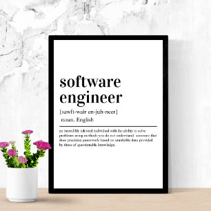 Minimalistische software engineer-definitiecode poster