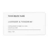 Minimalistische soja geurkaars zwart wit label (Voorkant)