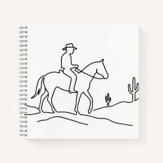 Minimalistische solorijder continue lijn kunst ont notitieboek