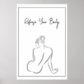 Minimalistische Spa Decoratie Print (Voorkant)