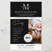 Minimalistische Spa Salon Services Zakelijke Marke Flyer (Voorkant)