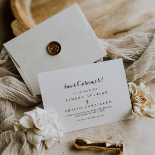 Minimalistische Spaanse Elopement Aankondiging