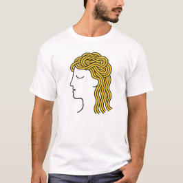 Minimalistische Spagetti Hair Funny Food Lover T-s T-shirt
