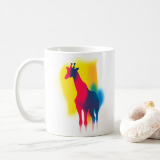 Minimalistische Spray Paint Giraffe Silhouet Koffiemok