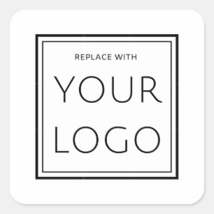 Minimalistische Square Business Logo Company Brand Vierkante Sticker