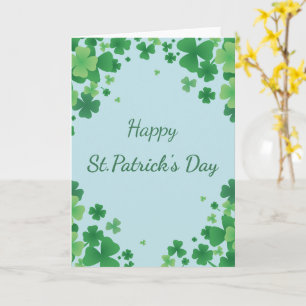 Minimalistische St. Patrick's Day Klaver Kader Gro Kaart